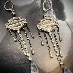 H-D Mother of pearl earrings.